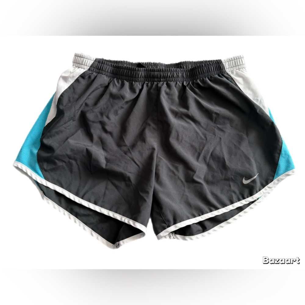 Nike Dri-FIT Running Shorts | Black, White & Teal | Size Small